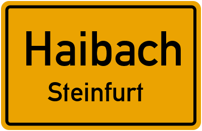Ortsschild Haibach Steinfurt