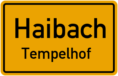Straßenverzeichnis Haibach Tempelhof