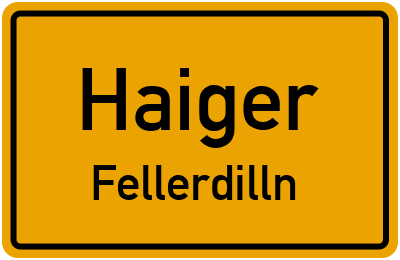 Ortsschild Haiger Fellerdilln