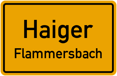 Ortsschild Haiger Flammersbach