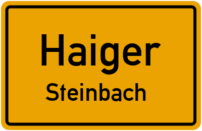 Ortsschild Haiger Steinbach