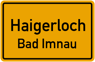 Ortsschild Haigerloch Bad Imnau