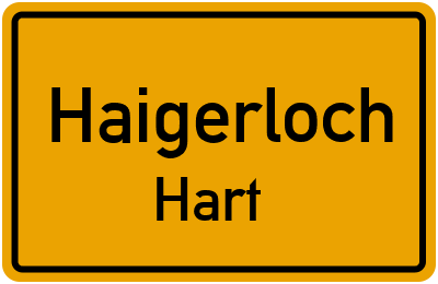 Ortsschild Haigerloch Hart