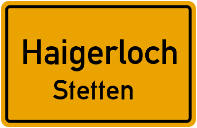 Ortsschild Haigerloch Stetten