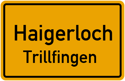 Ortsschild Haigerloch Trillfingen