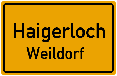 Ortsschild Haigerloch Weildorf