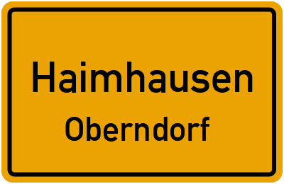 Ortsschild Haimhausen Oberndorf