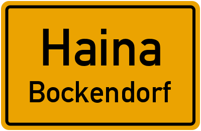 Straßenverzeichnis Haina Bockendorf