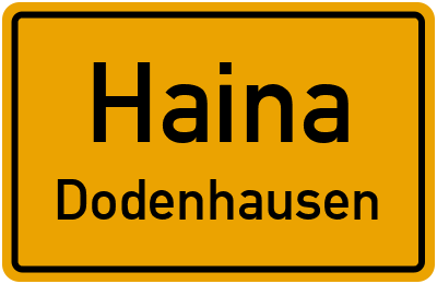 Straßenverzeichnis Haina Dodenhausen