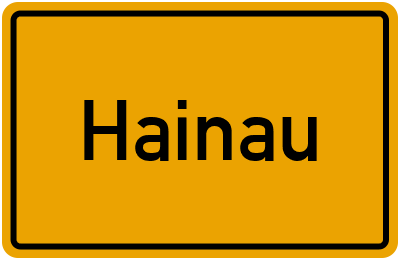 Ortsschild von Gemeinde Hainau in Rheinland-Pfalz