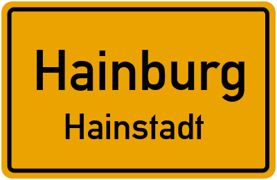 Ortsschild Hainburg Hainstadt