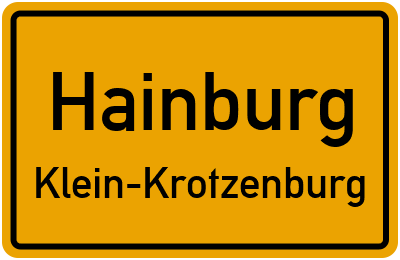 Ortsschild Hainburg Klein-Krotzenburg