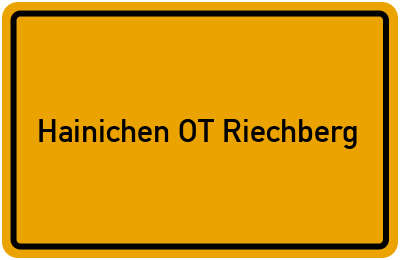 Branchenbuch Hainichen OT Riechberg, Sachsen