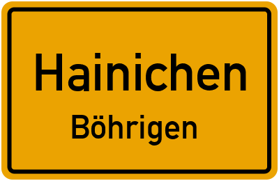 Straßenverzeichnis Hainichen Böhrigen