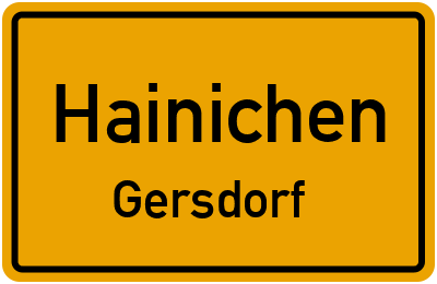 Straßenverzeichnis Hainichen Gersdorf