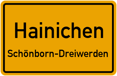 Straßenverzeichnis Hainichen Schönborn-Dreiwerden