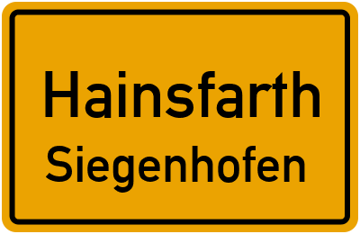 Straßenverzeichnis Hainsfarth Siegenhofen