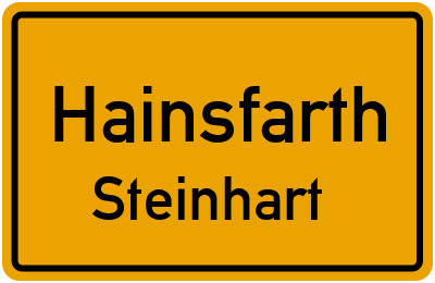 Ortsschild Hainsfarth Steinhart
