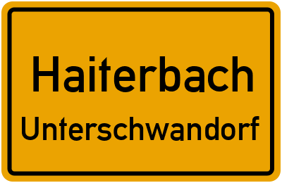 Ortsschild Haiterbach Unterschwandorf