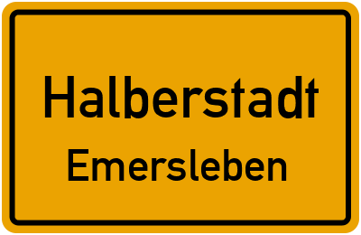 Straßenverzeichnis Halberstadt Emersleben