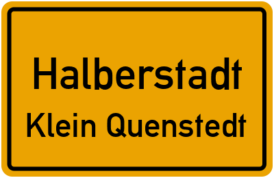 Straßenverzeichnis Halberstadt Klein Quenstedt