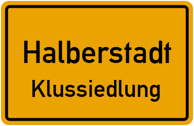 Straßenverzeichnis Halberstadt Klussiedlung