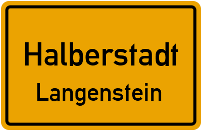 Straßenverzeichnis Halberstadt Langenstein