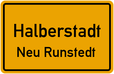 Straßenverzeichnis Halberstadt Neu Runstedt