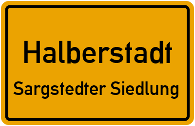 Straßenverzeichnis Halberstadt Sargstedter Siedlung