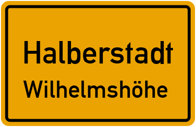 Straßenverzeichnis Halberstadt Wilhelmshöhe