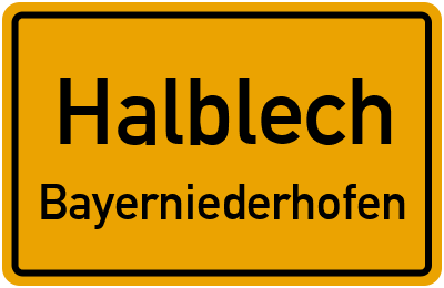 Ortsschild Halblech Bayerniederhofen