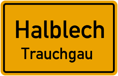 Ortsschild Halblech Trauchgau