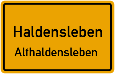 Straßenverzeichnis Haldensleben Althaldensleben