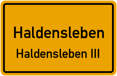 Straßenverzeichnis Haldensleben Haldensleben III