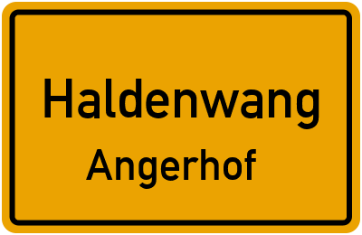 Straßenverzeichnis Haldenwang Angerhof