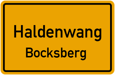 Straßenverzeichnis Haldenwang Bocksberg