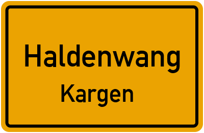 Straßenverzeichnis Haldenwang Kargen