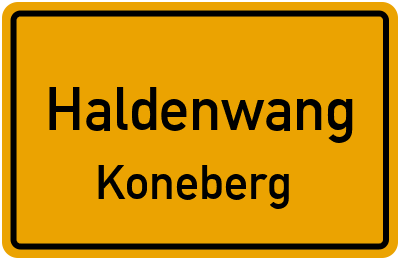 Straßenverzeichnis Haldenwang Koneberg