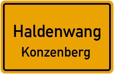 Ortsschild Haldenwang Konzenberg