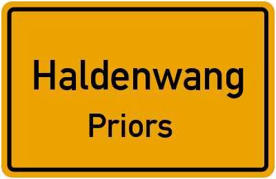 Straßenverzeichnis Haldenwang Priors
