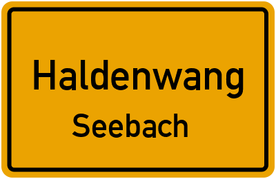 Straßenverzeichnis Haldenwang Seebach