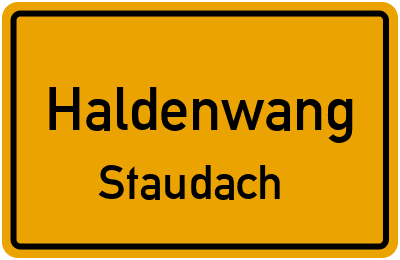 Straßenverzeichnis Haldenwang Staudach