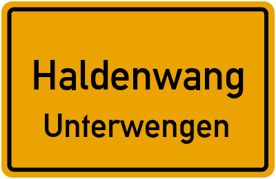 Straßenverzeichnis Haldenwang Unterwengen