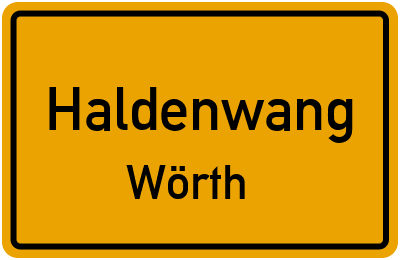 Straßenverzeichnis Haldenwang Wörth