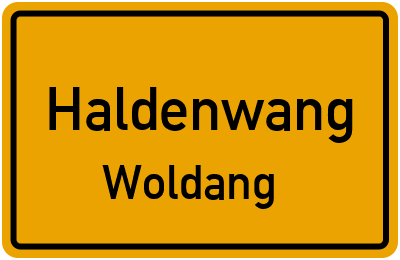 Straßenverzeichnis Haldenwang Woldang