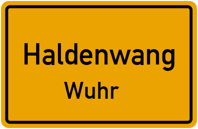 Straßenverzeichnis Haldenwang Wuhr