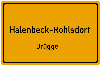 Straßenverzeichnis Halenbeck-Rohlsdorf Brügge