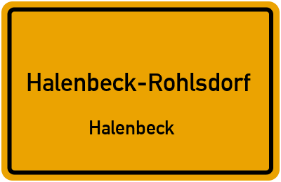 Straßenverzeichnis Halenbeck-Rohlsdorf Halenbeck