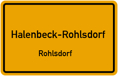 Straßenverzeichnis Halenbeck-Rohlsdorf Rohlsdorf