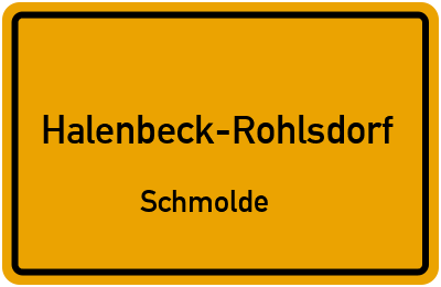 Straßenverzeichnis Halenbeck-Rohlsdorf Schmolde